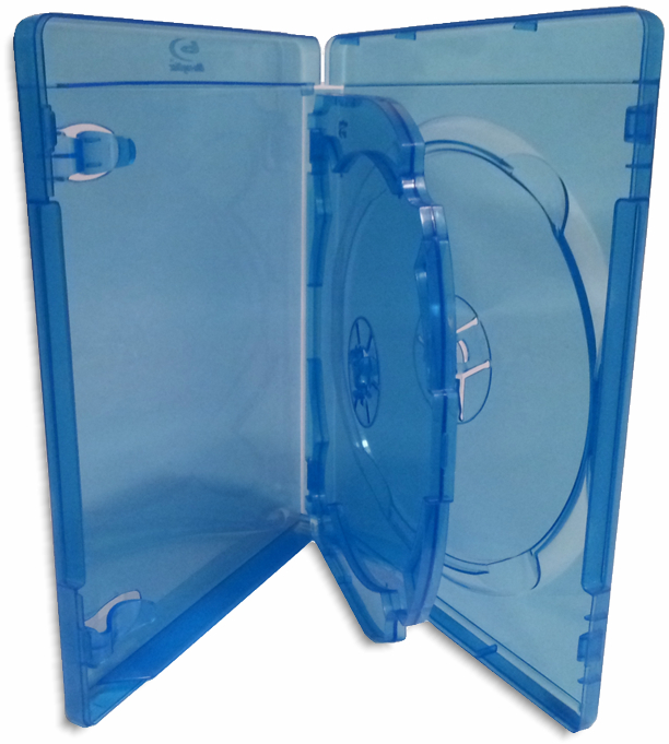 10 Pak Triple Slim 14mm Blu Ray Case w Blu Ray Logo