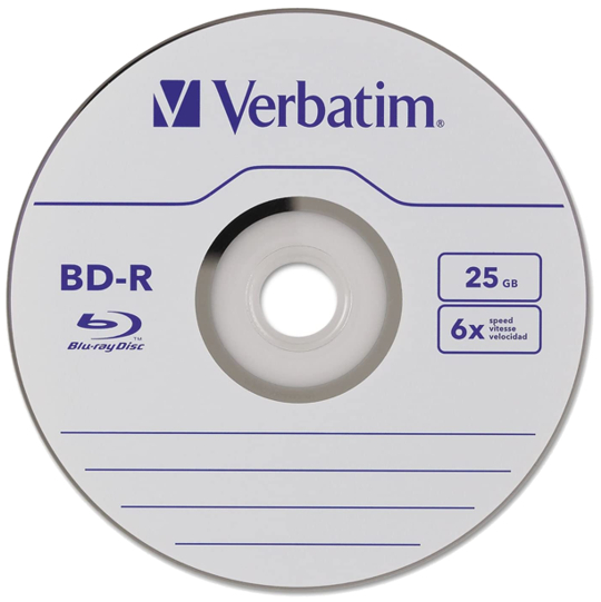 50 Pak 25GB Verbatim 6X Blu Ray BD RS Archival Grade